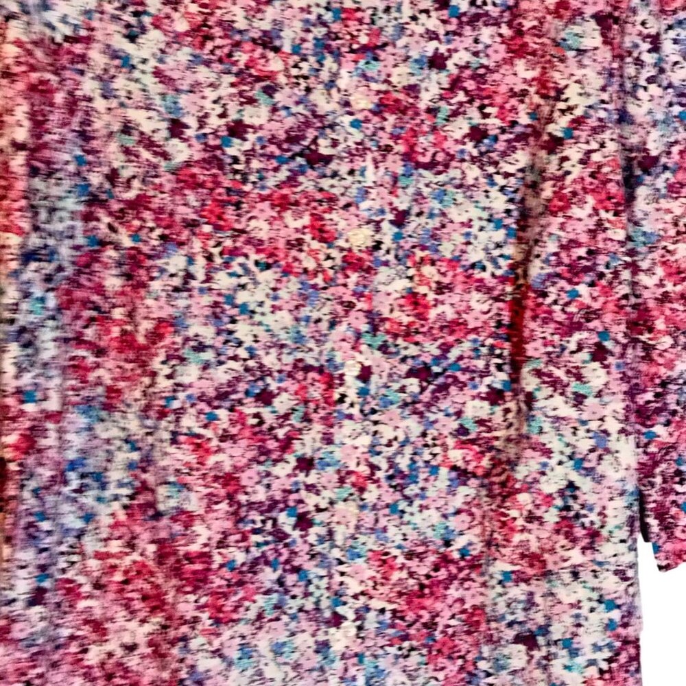 Roamans Womens Floral Tunic Top 14W 3/4 Sleeve Cotton/Poly Blend women blouse. - Picture 6 of 12